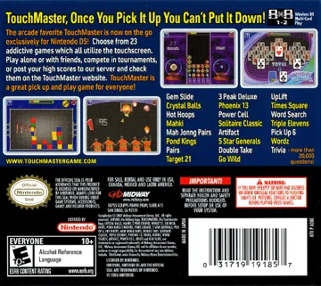 TouchMaster (USA) (Rev 1) box cover back